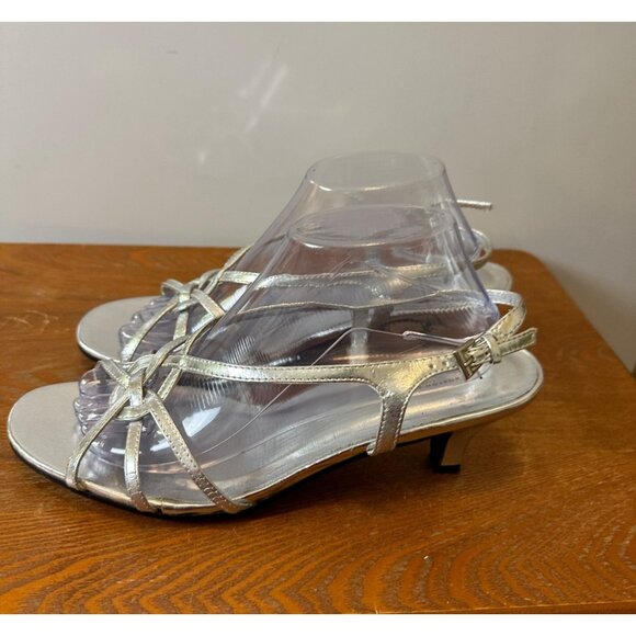 BL Boston Design Studio Women's Strappy Sandals Silver Sz 10 Sku 2825 - Picture 2 of 14